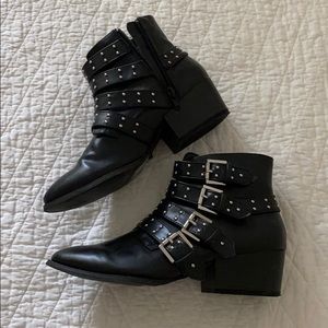 Forever 21 black leather booties